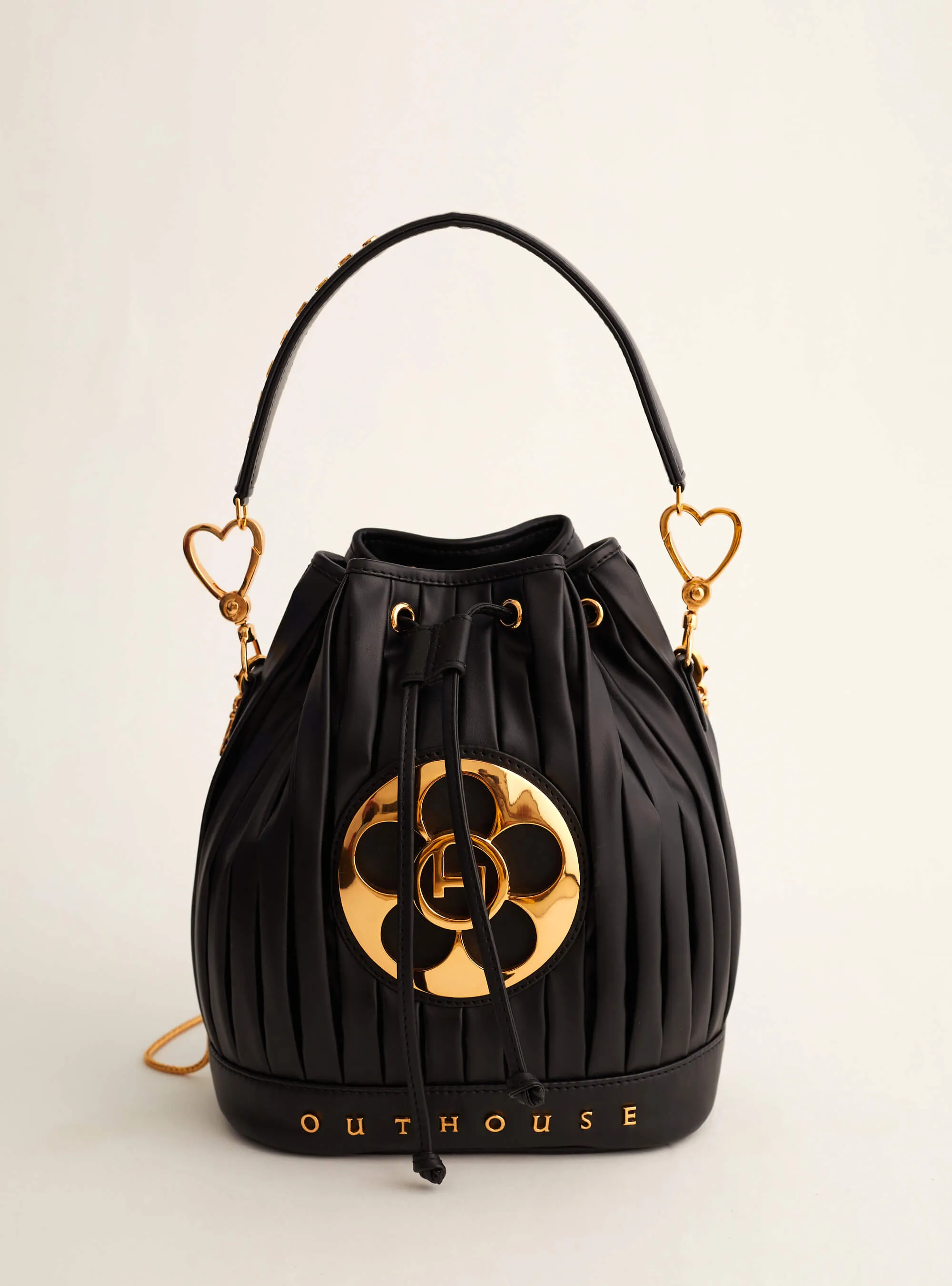 OH Poppi Bucket Bag in Noir Black