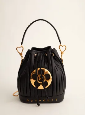 OH Poppi Bucket Bag in Noir Black