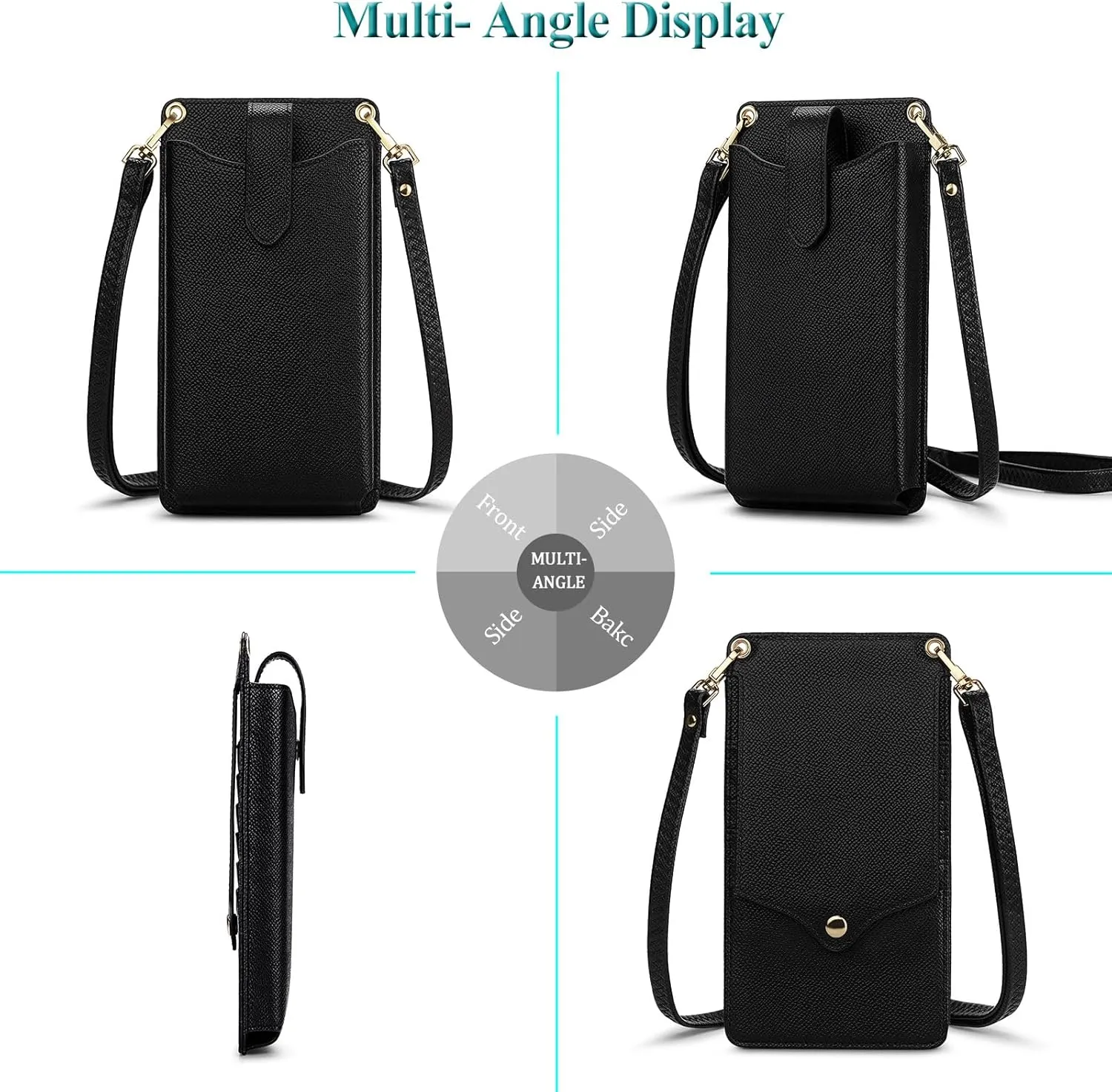 Peacocktion Small Crossbody Cell Phone Purse for Women, Lightweight Mini Small Crossbody Bags for Women with Card Slots