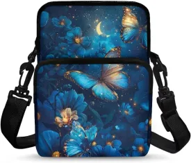 Small Crossbody Bags for Women Men, 2 Layer Messenger Sling Bag Waist Fanny Pack