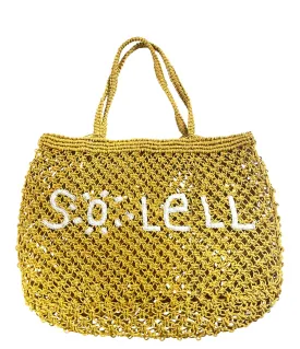 Soleil Yellow Woven Tote