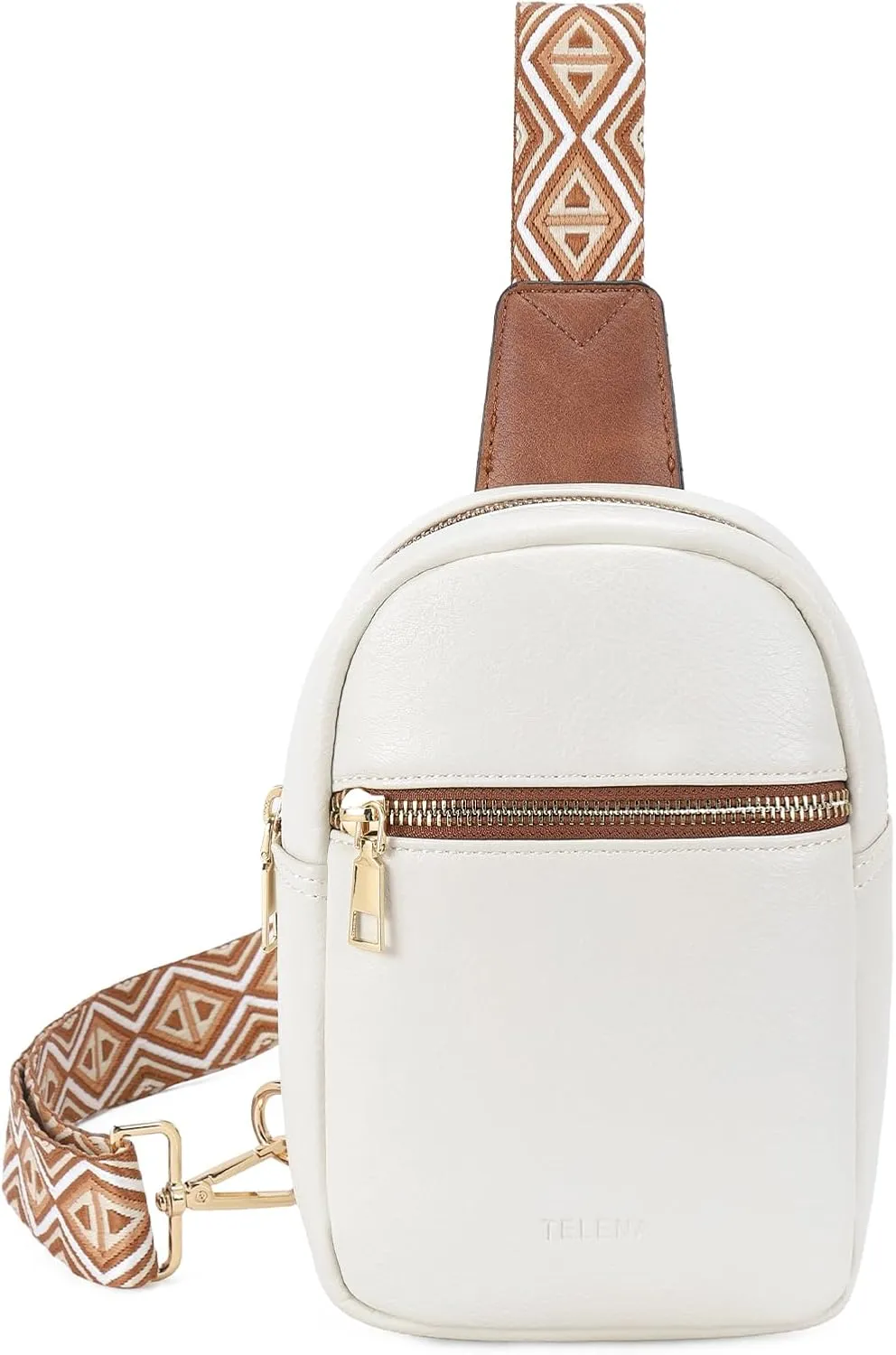 Telena Crossbody Sling Bags for Women, PU Leather Fanny Packs Cross Body Bag for Woman