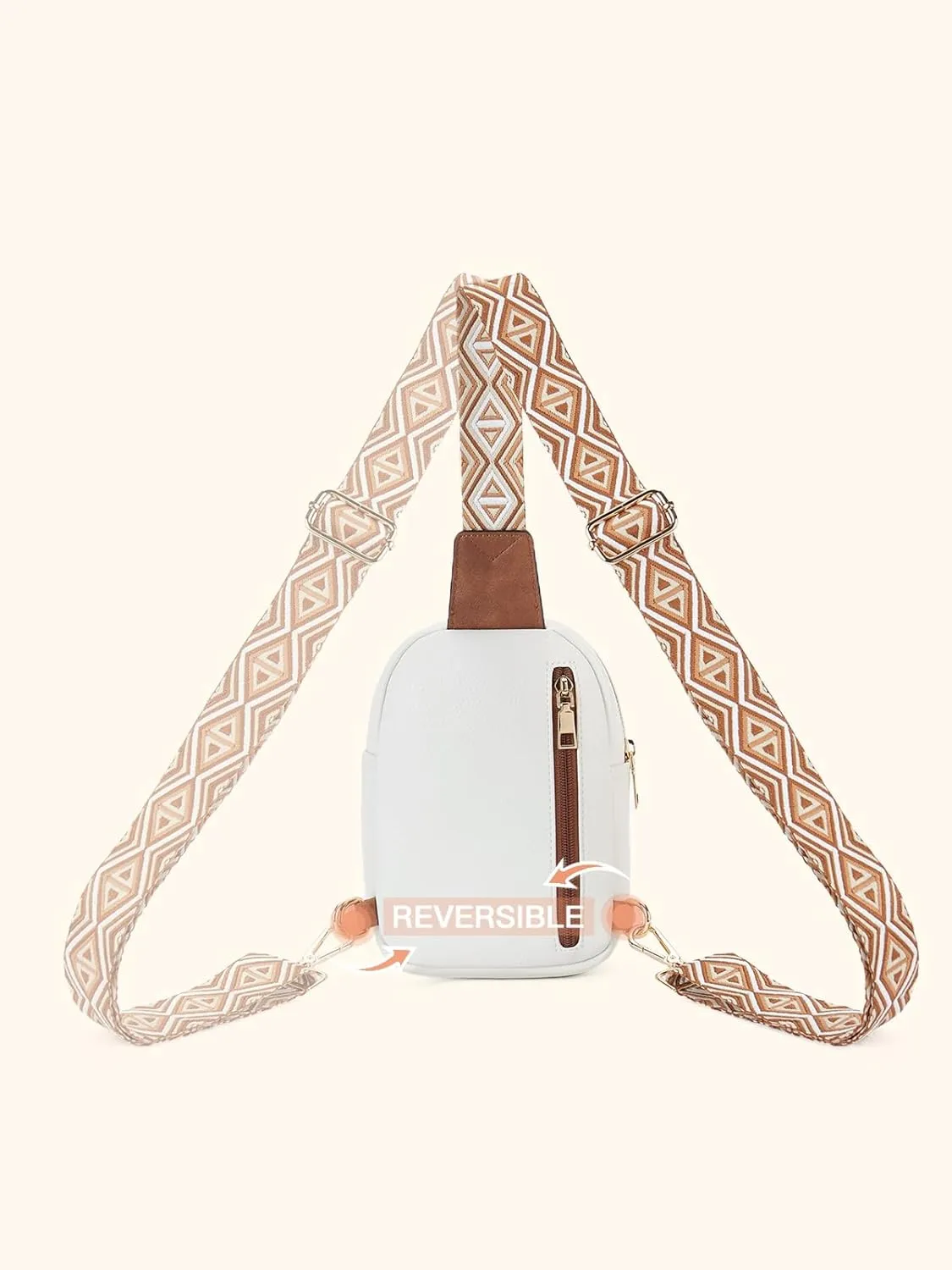 Telena Crossbody Sling Bags for Women, PU Leather Fanny Packs Cross Body Bag for Woman