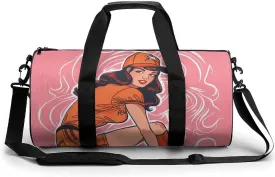 Vintage Baseball Girl 90s Gym Bag for Men Women Duffle Bags Travel Tote