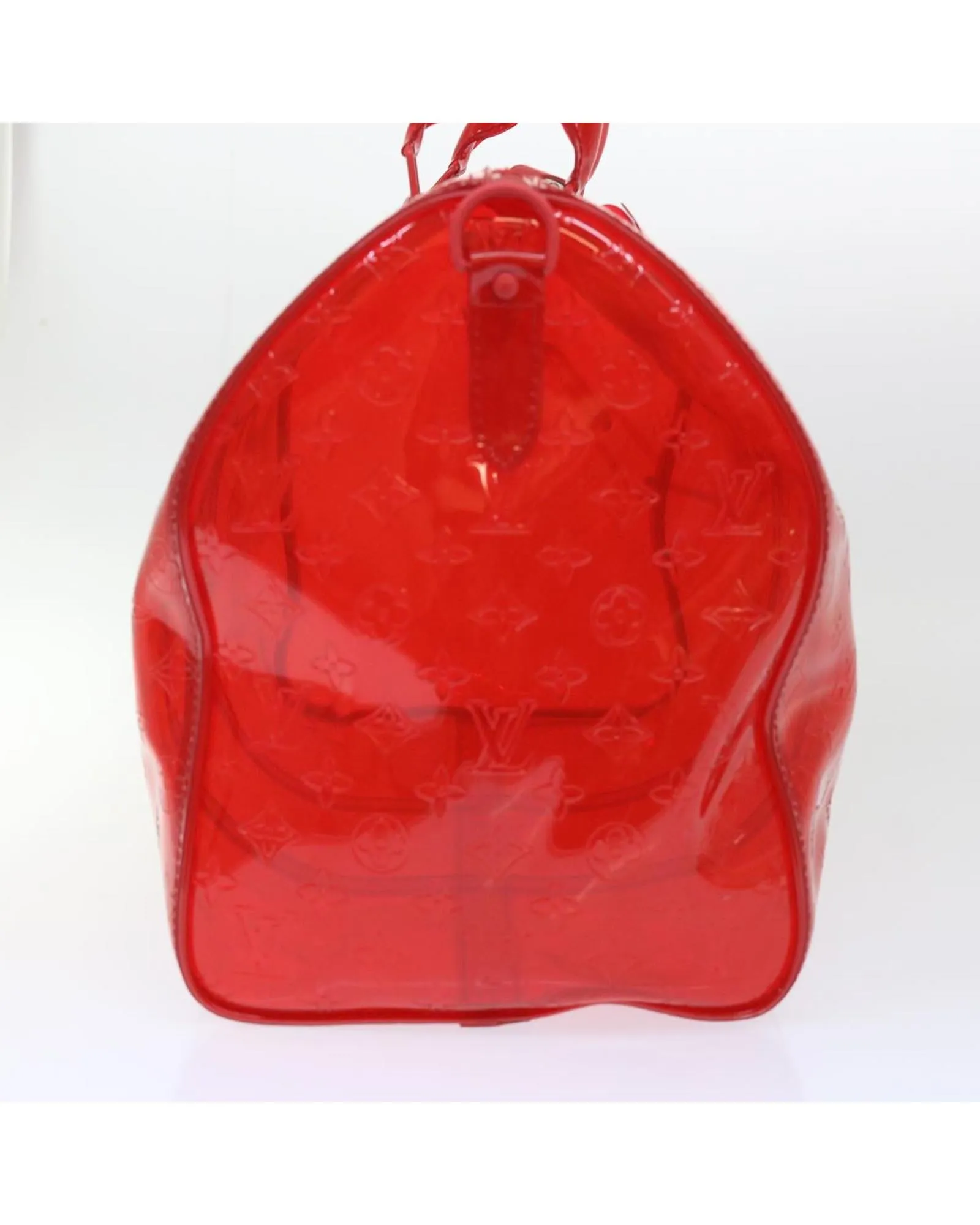 Vinyl Keepall Bag with Monogram Pattern and Shoulder Strap