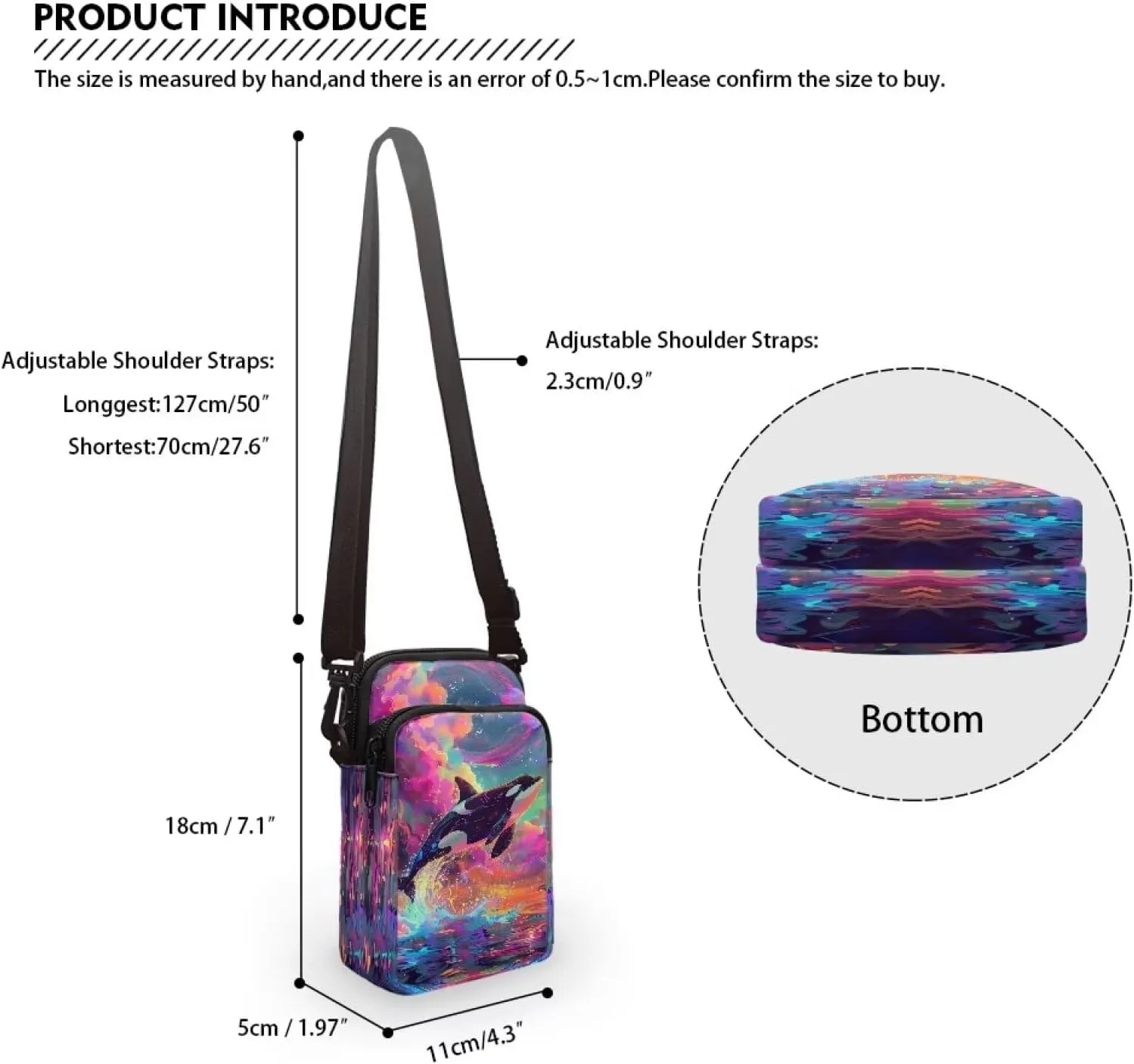 Womens Crossbody Bag Cell Phone Purse Wallet Small Shoulder Handbag Travel Sports Gym Bag