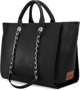 x Lee Large Shoulder Tote Bag for Women Vegan Leather Top-Handle Bag